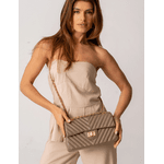 Bolsa Kiara Média Chevron Couro Fend