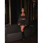 Bolsa Livia Couro Croco Cabernet