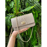 Bolsa Livia Couro Croco Fend