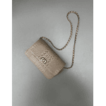 Bolsa Livia Couro Croco Nude
