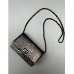 Bolsa Livia Couro Croco Metalizado Acia