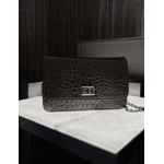 Bolsa Livia Couro Croco Offwhite