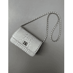 Bolsa Livia Couro Croco Offwhite