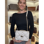Bolsa Luiza 2.0 Couro Off White Spike