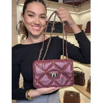 Bolsa Luiza 2.0 Couro Cabernet Spike