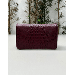 Bolsa Luna Couro Croco Cabernet