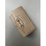 Bolsa Luna Couro Croco Nude