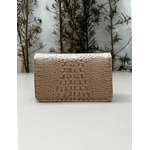 Bolsa Luna Couro Croco Nude