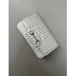 Bolsa Luna Couro Croco Off White