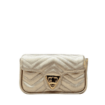 Bolsa Giulia Couro Ouro Light Metalizado