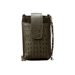 Porta Celular Mia em Couro Croco Fend