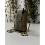 Porta Celular Mia em Couro Croco Fend