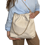 Bolsa Vitoria Couro Off White
