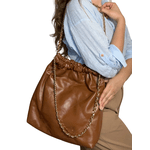 Bolsa Vitoria Couro Caramelo