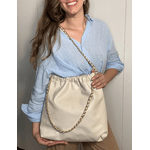 Bolsa Vitoria Couro Off White