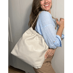 Bolsa Vitoria Couro Off White