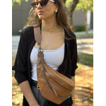 Pochete de Couro Alice Caramelo