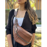 Pochete de Couro Alice Marrom