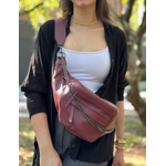 Pochete de Couro Alice Cabernet