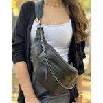 Pochete de Couro Alice Preto