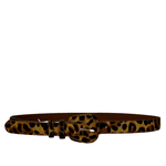 Cinto de Couro Ferrara Animal Print Onça