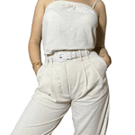 Cinto de Couro Ferrara Off White