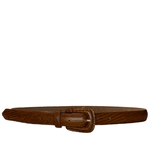 Cinto Pavia Couro Croco Caramelo