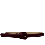 Cinto Pavia Couro Croco Cabernet