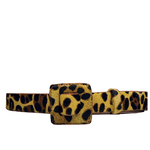 Cinto de Couro Turim Animal Print Onça