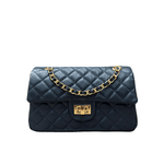 Bolsa Kiara Média Couro Azul Marinho