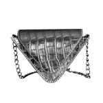 BOLSA TRIANGULO MINI CROCO