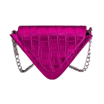 BOLSA TRIANGULO MINI CROCO