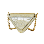 BOLSA TRIANGULO MINI CROCO