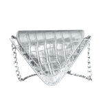 BOLSA TRIANGULO MINI CROCO