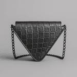 BOLSA TRIANGULO MINI CROCO