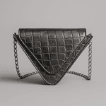 BOLSA TRIANGULO MINI CROCO