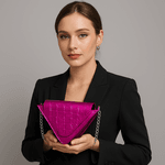 BOLSA TRIANGULO MINI CROCO