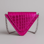 BOLSA TRIANGULO MINI CROCO