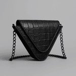 BOLSA TRIANGULO MINI CROCO