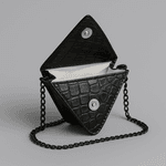 BOLSA TRIANGULO MINI CROCO