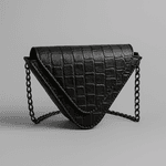 BOLSA TRIANGULO MINI CROCO