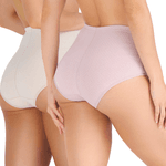 KIT DUO CALCINHA MODELADORA NUDE/ROSA BLUSH POA