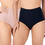 KIT DUO CALCINHA MODELADORA PRETO/CHOCOLATE POA