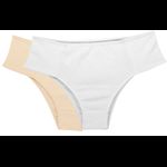 KIT CALCINHA LATERAIS CONFORT 100%ALGODÃO BRANCO/NUDE