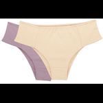 KIT CALCINHA LATERAIS CONFORT 100%ALGODÃO NUDE/ROSA RETRO