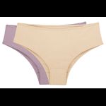 KIT CALCINHA BASIC 100% ALGODÃO NUDE/ROSA RETRO