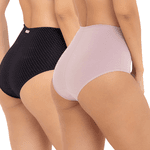 KIT DUO CALCINHA MODELADORA R.BLUSH/PRETO POA