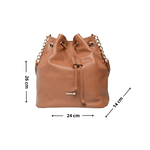 Bolsa Luz Caramelo | Couro Legítimo