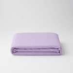 Kit Lençol Solteiro King Violeta + Fronha - Exclusiva Malha Novo Toque 100% Algodão - Super Penteada (2pçs)