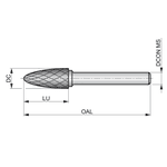 Lima Rotativa Tipo Árvore Arredondada 12.7x6.0mm P711127 Dormer